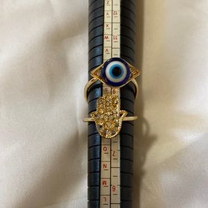 Evil eye wire ring size 9
